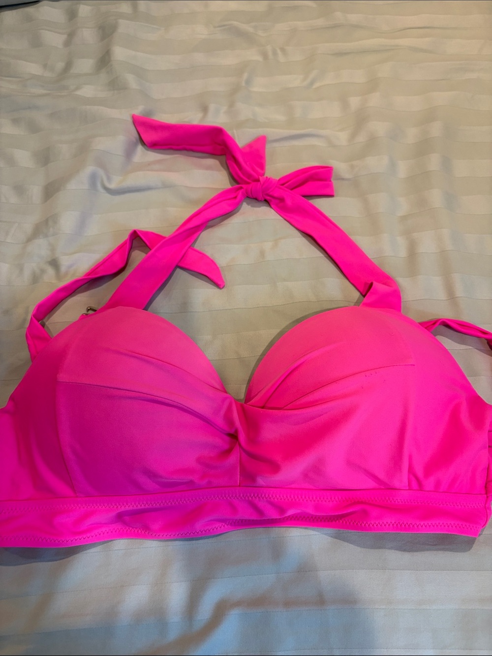 Source Unknown Hot Pink Halter Bikini Top